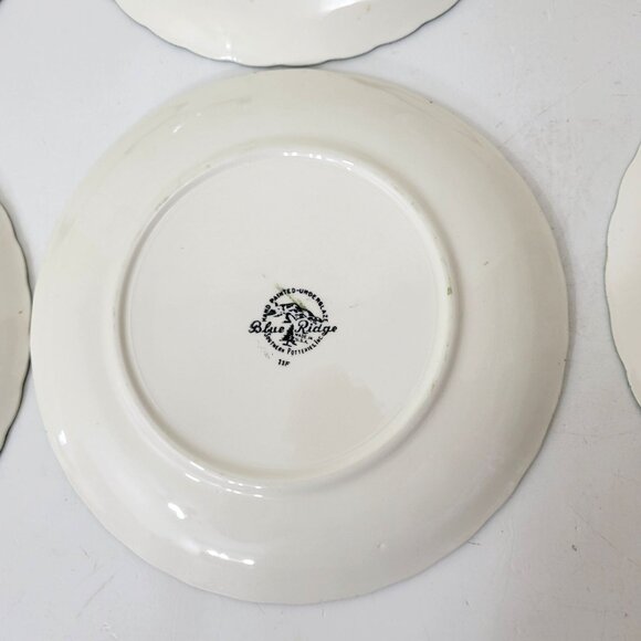 Blue Ridge Pottery Plates, Set of Eight - Picture 10 of 12